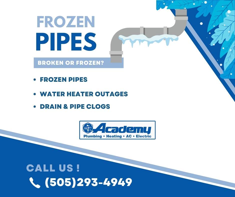 Frozen Pipes - Broken Water Heater - Clogged drain - Winter plumbing Problems