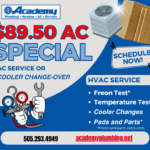 $89.50 Spring Special AC Change Over